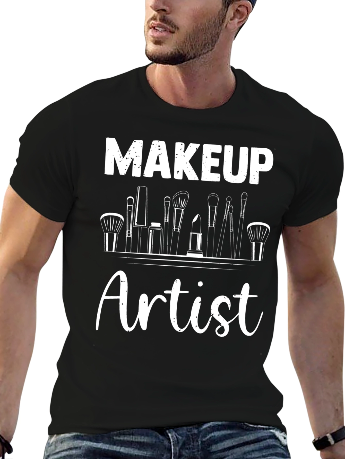 Camiseta Negra Maquilladora Artista