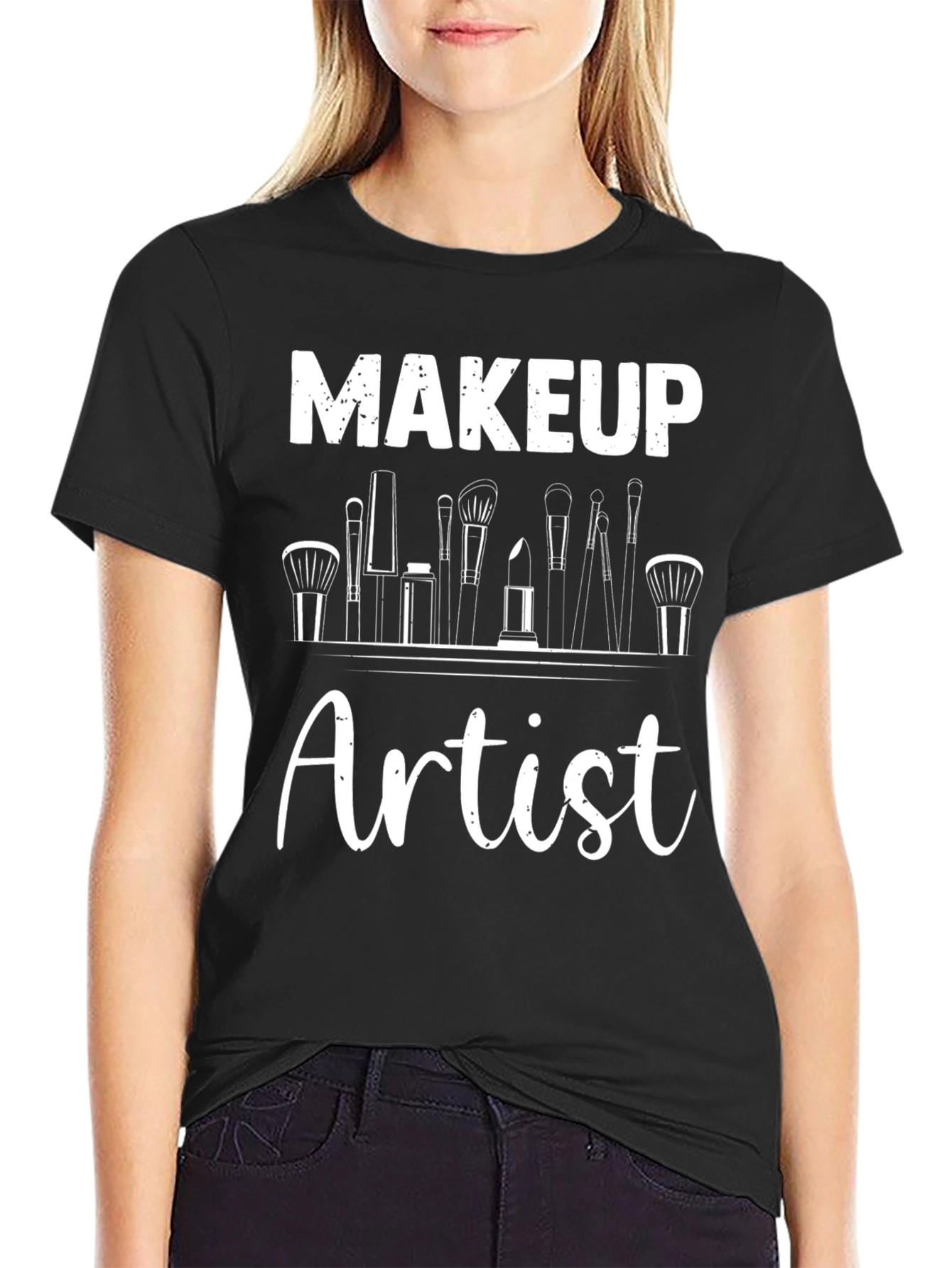 Camiseta Negra Maquilladora Artista