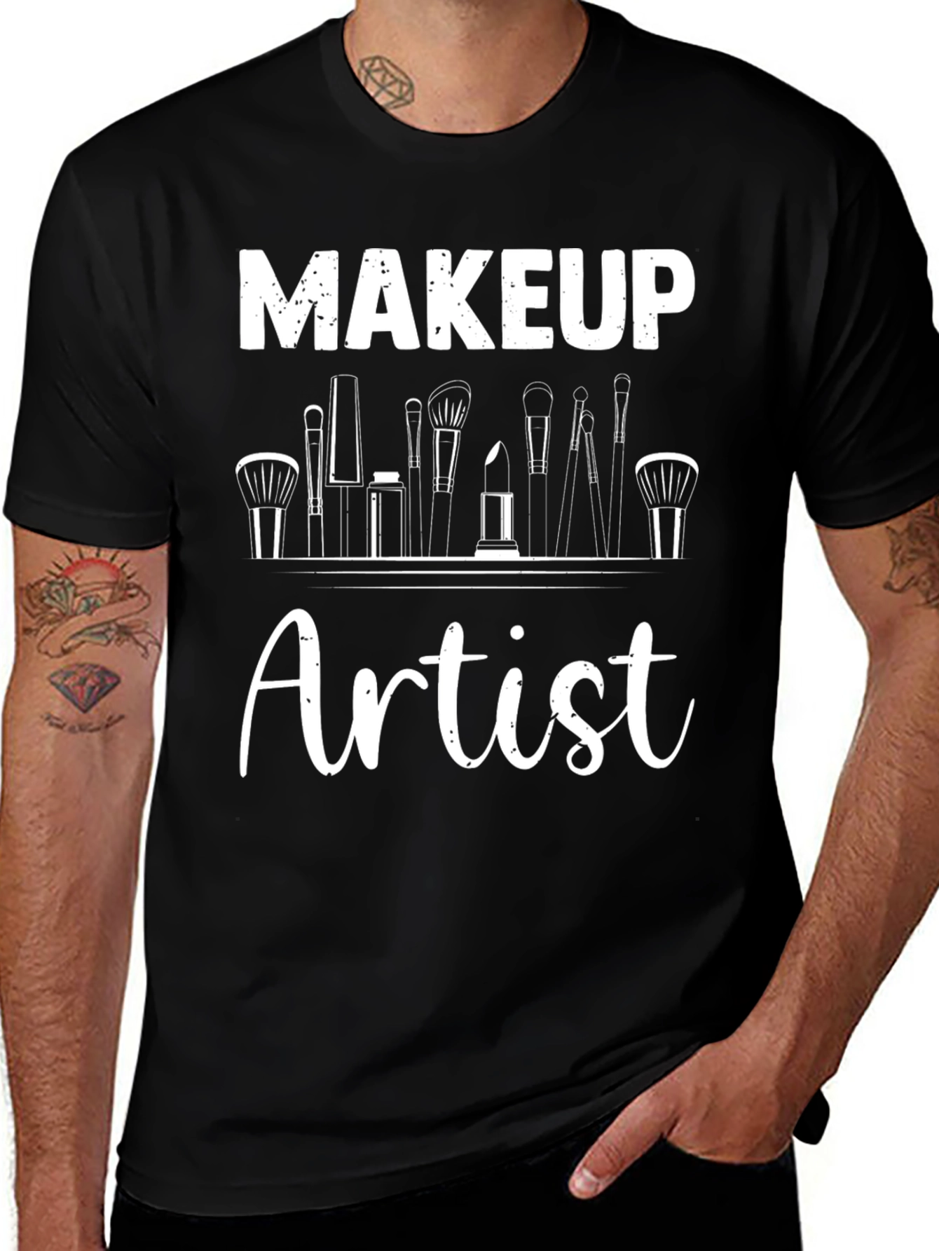 Camiseta Negra Maquilladora Artista