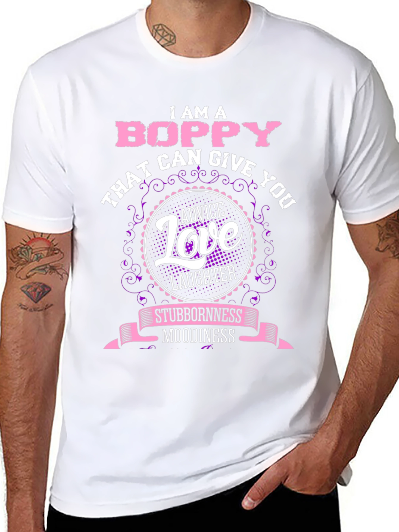 Camiseta Negra Boppy: Consejos Amor y Risas