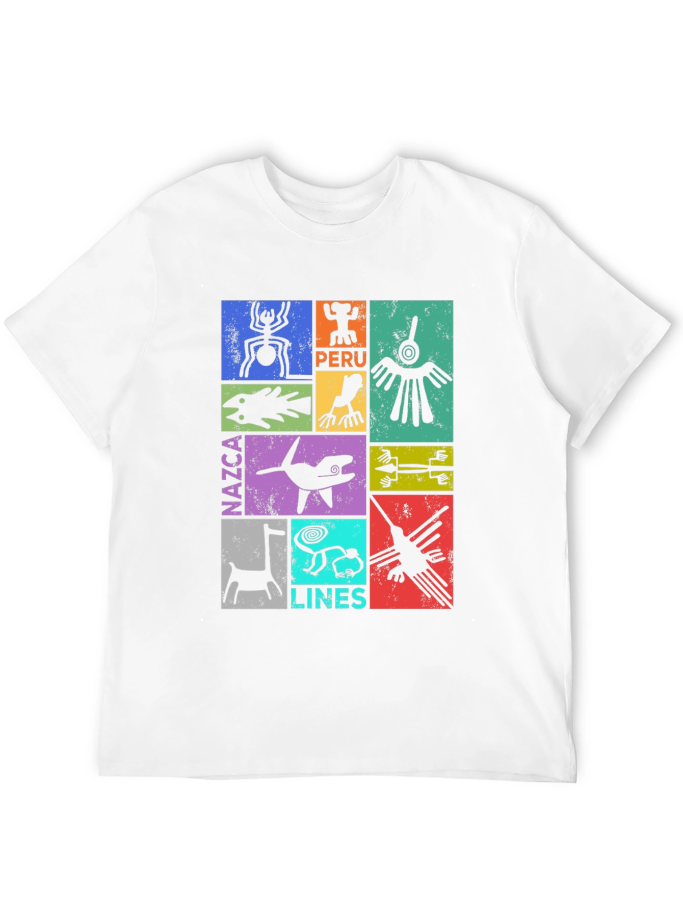 Camiseta Hombre Diseño Nazca Lines Perú