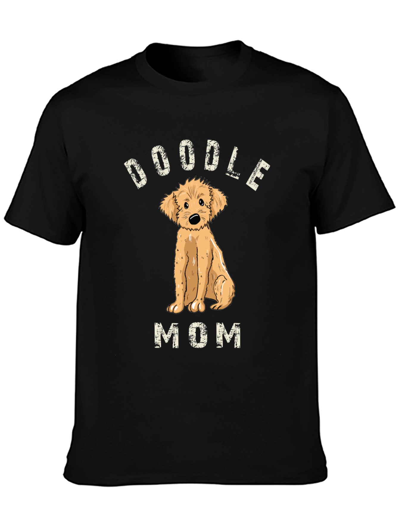 Camiseta Doodle Mom Negra Unisex