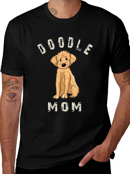 Camiseta Doodle Mom Negra Unisex