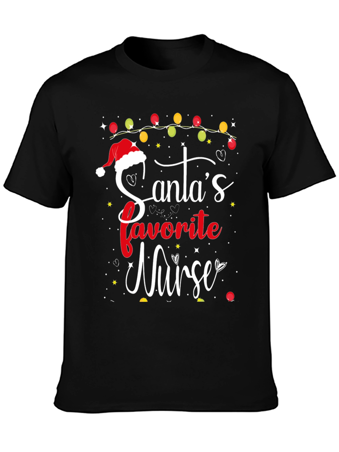 Camiseta Navideña Enfermera Favorita de Santa