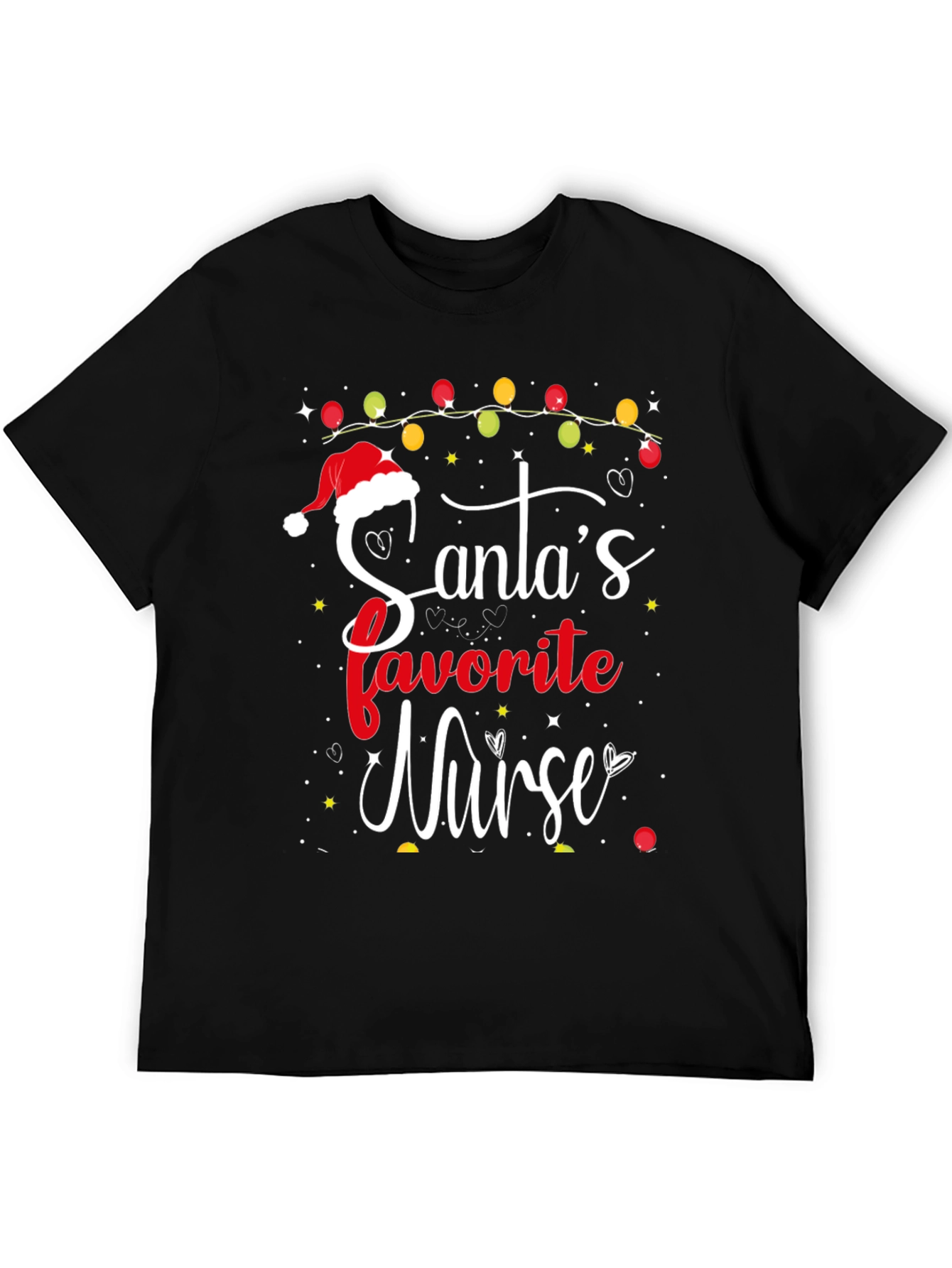 Camiseta Navideña Enfermera Favorita de Santa