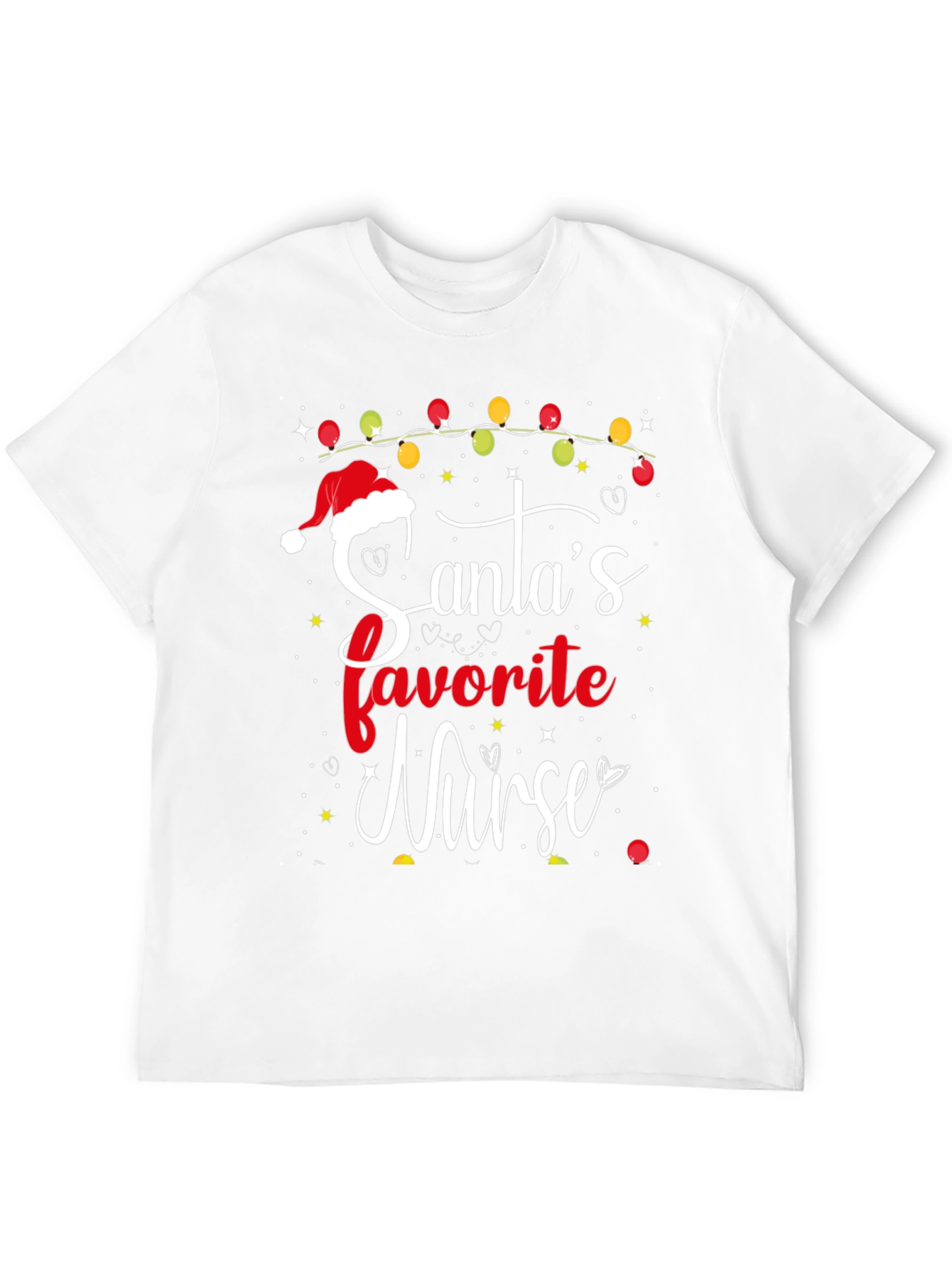 Camiseta Navideña Enfermera Favorita de Santa