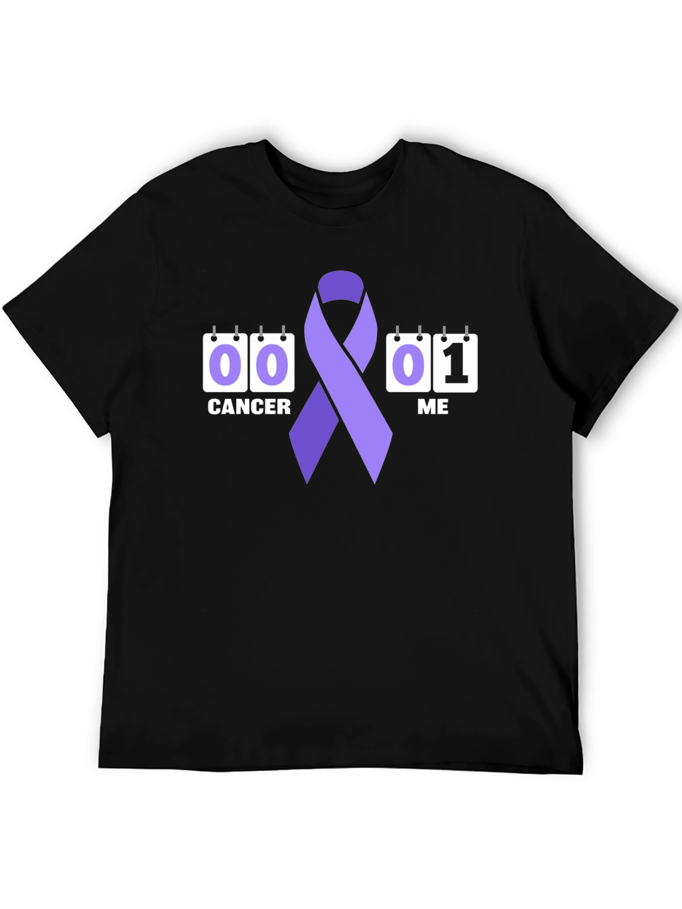 Camiseta Negra Lucha Contra el Cáncer: Esperanza y Apoyo