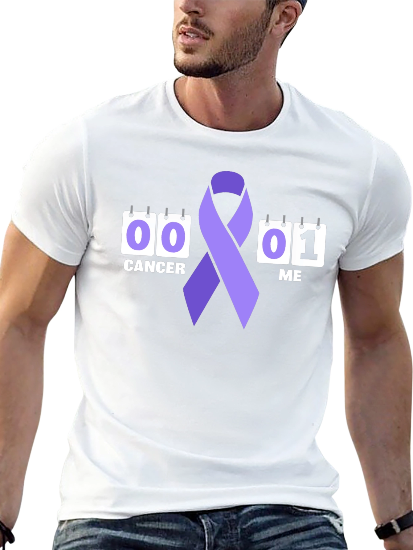 Camiseta Negra Lucha Contra el Cáncer: Esperanza y Apoyo