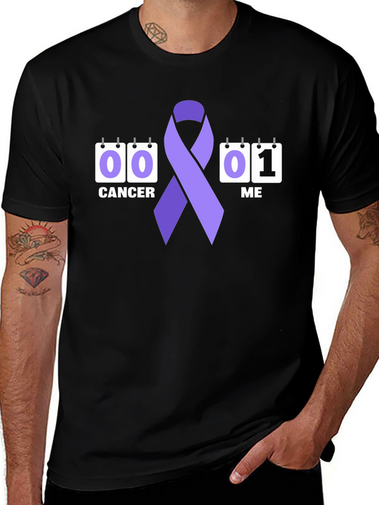 Camiseta Negra Lucha Contra el Cáncer: Esperanza y Apoyo