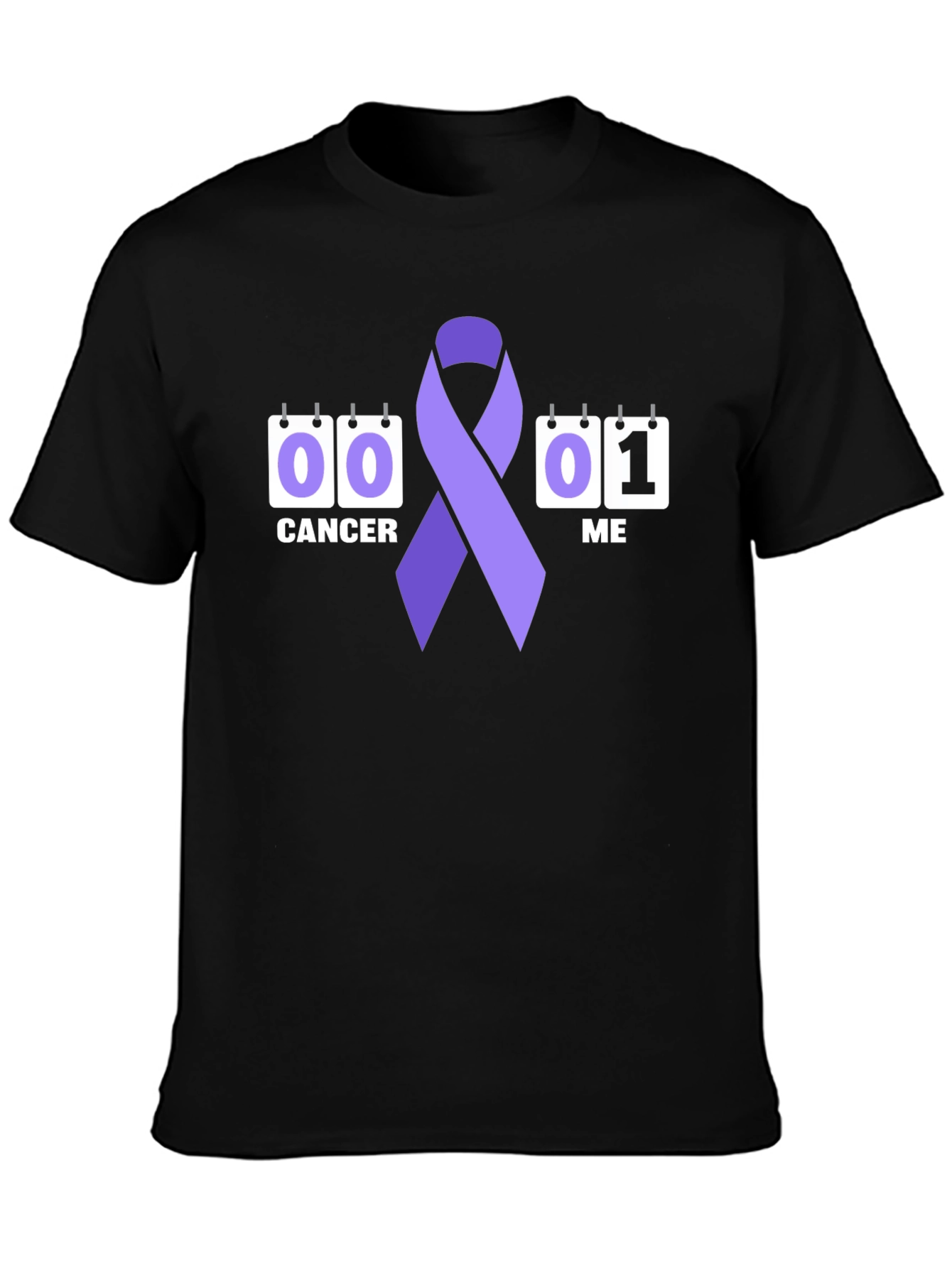 Camiseta Negra Lucha Contra el Cáncer: Esperanza y Apoyo