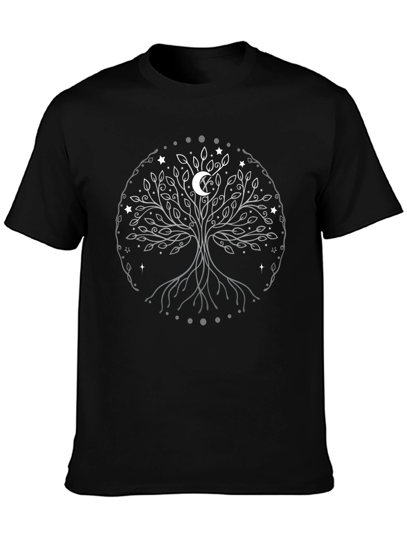 Camiseta Negra Árbol de la Vida Mística