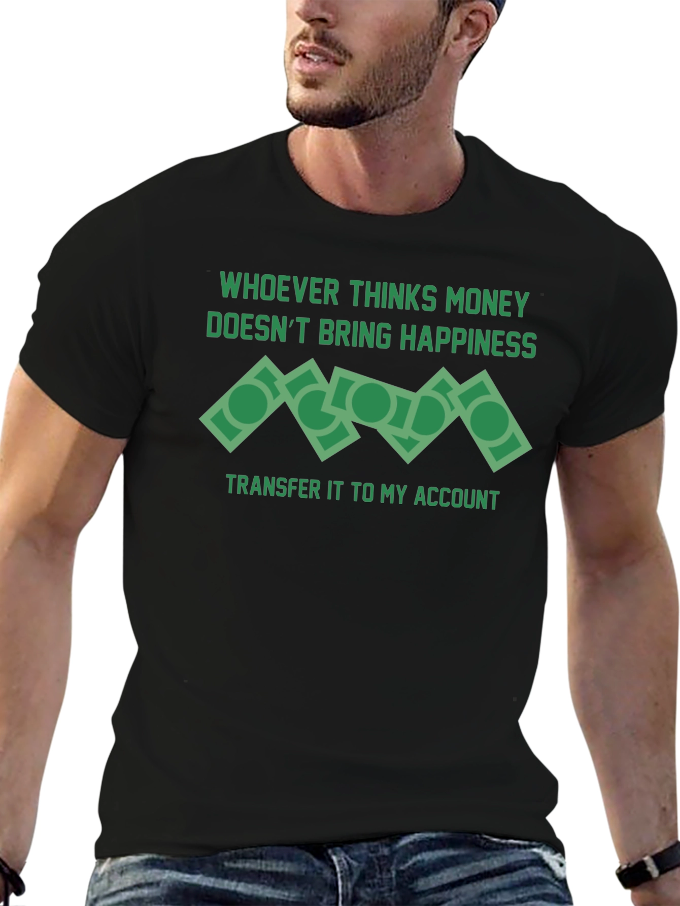 Camiseta Divertida El Dinero No Da Felicidad