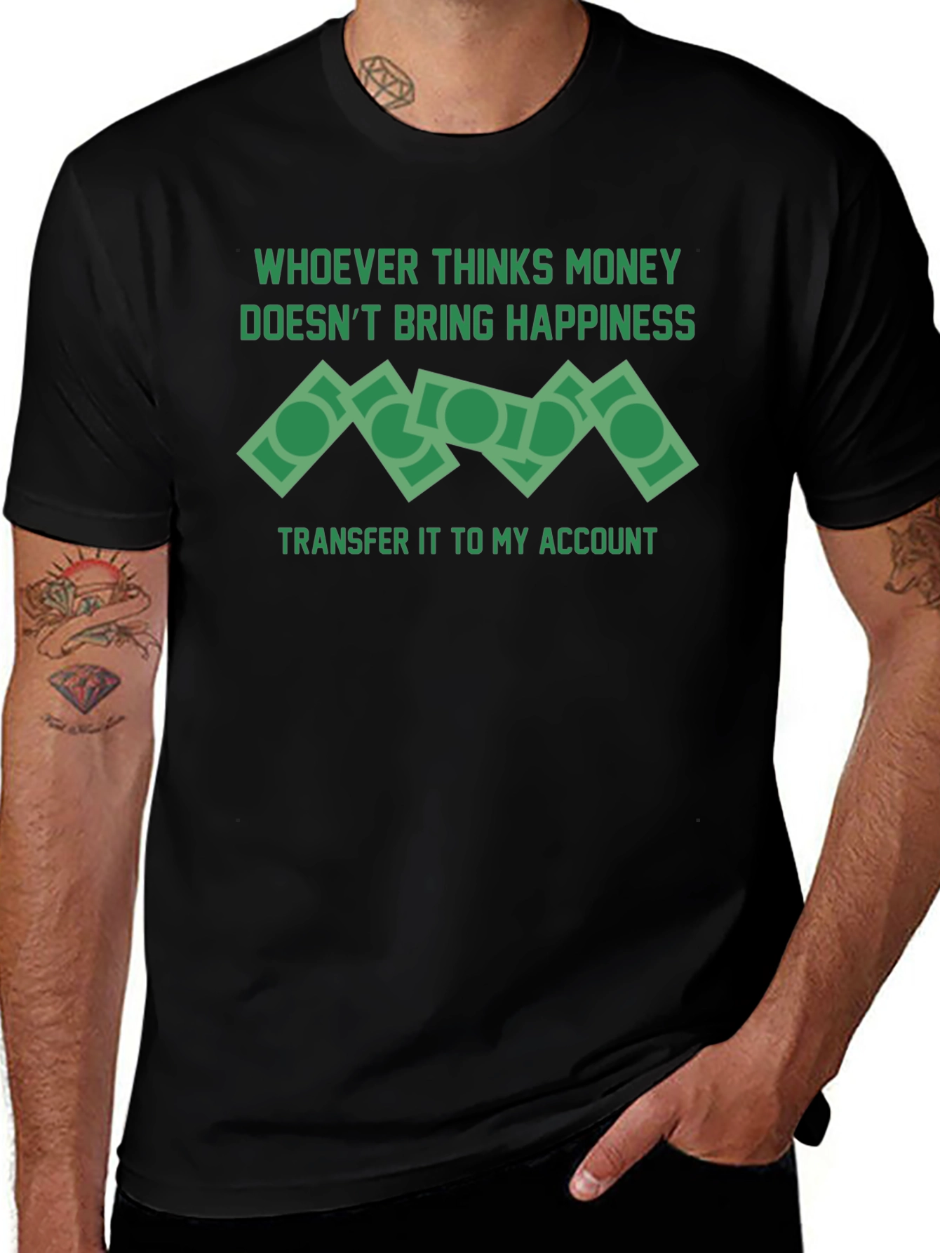 Camiseta Divertida El Dinero No Da Felicidad