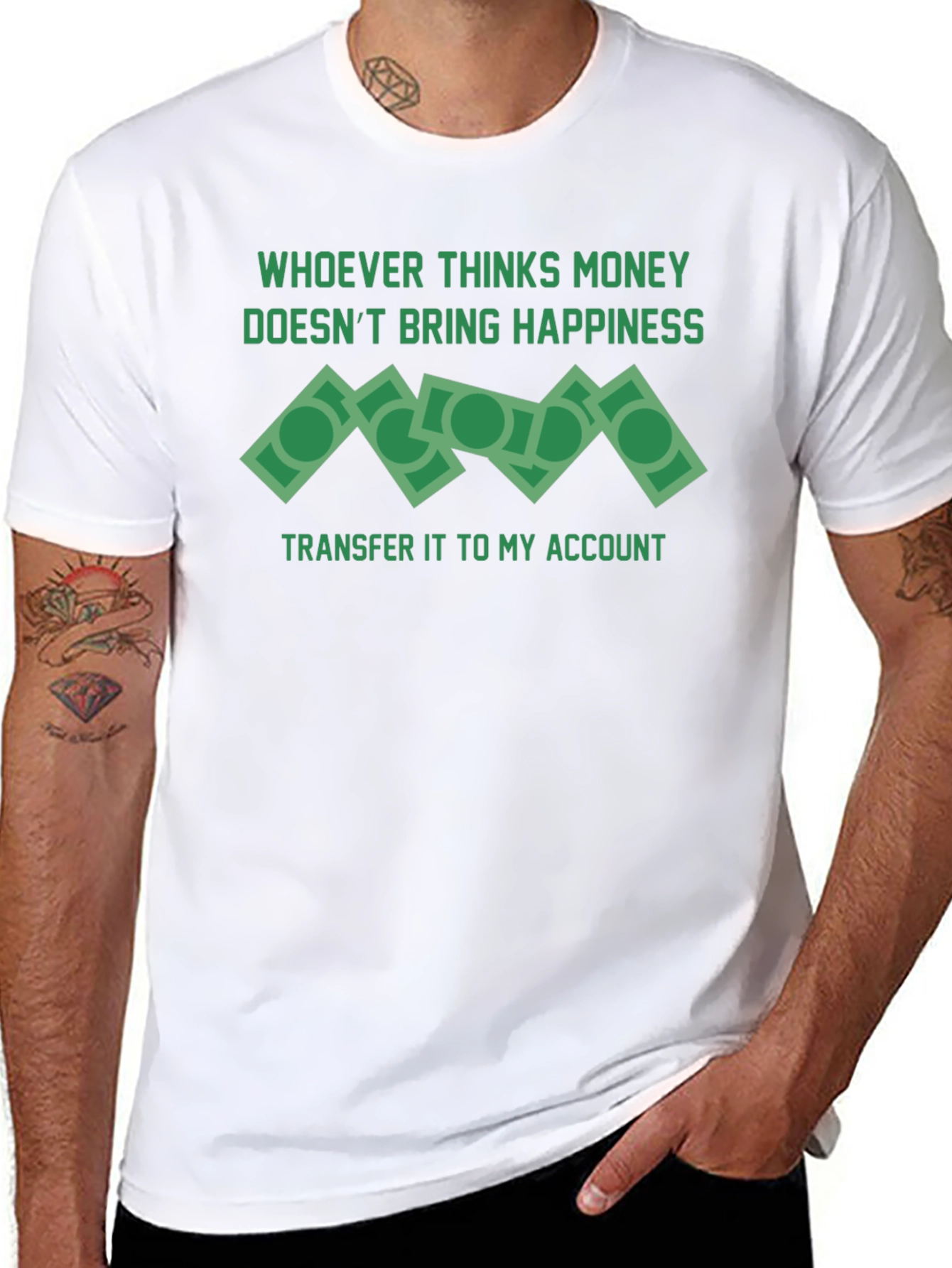 Camiseta Divertida El Dinero No Da Felicidad