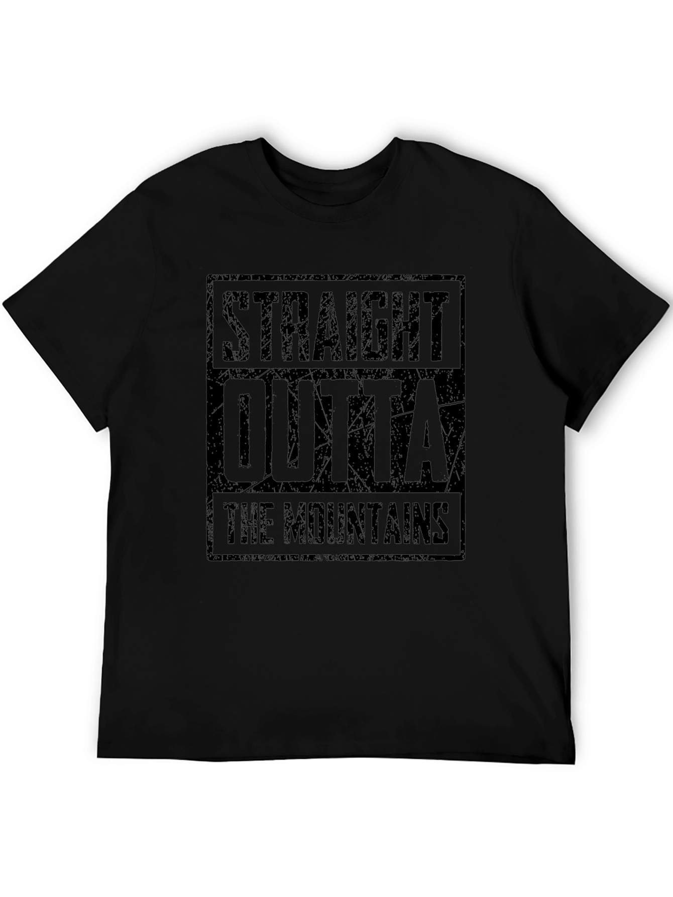 Camiseta Straight Outta The Mountains Negra