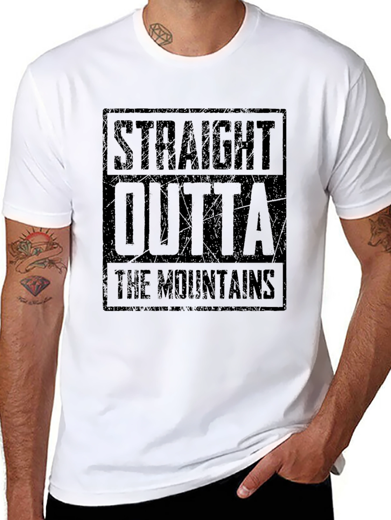 Camiseta Straight Outta The Mountains Negra