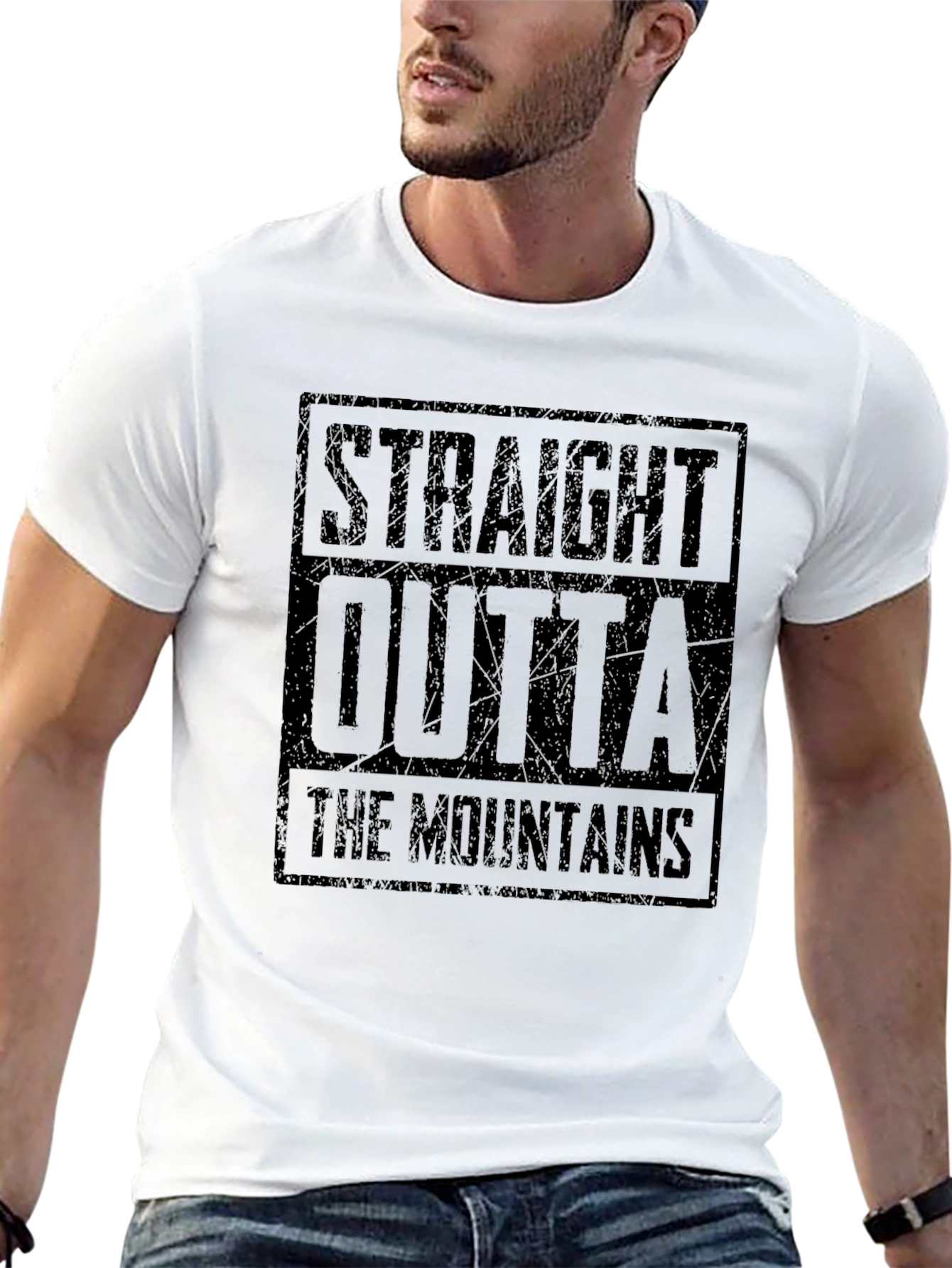 Camiseta Straight Outta The Mountains Negra