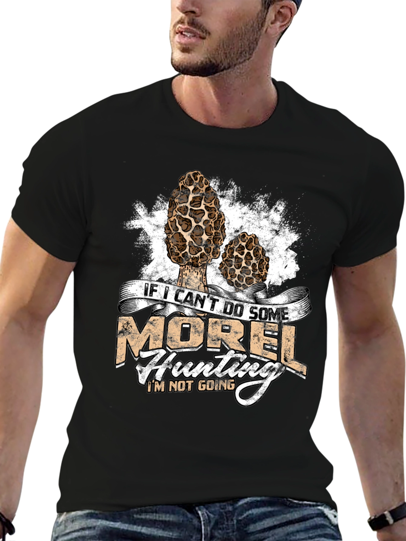 Camiseta Negra Cazador de Setas Morel