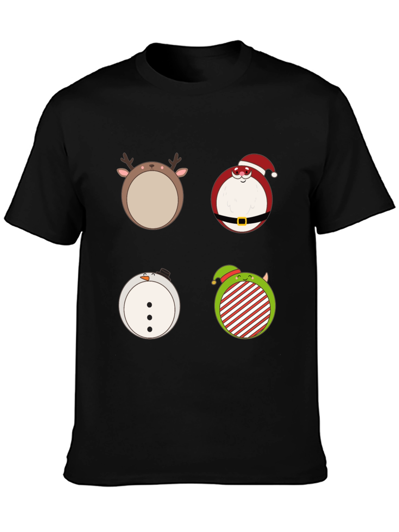 Camiseta Navideña con Adorables Dibujos