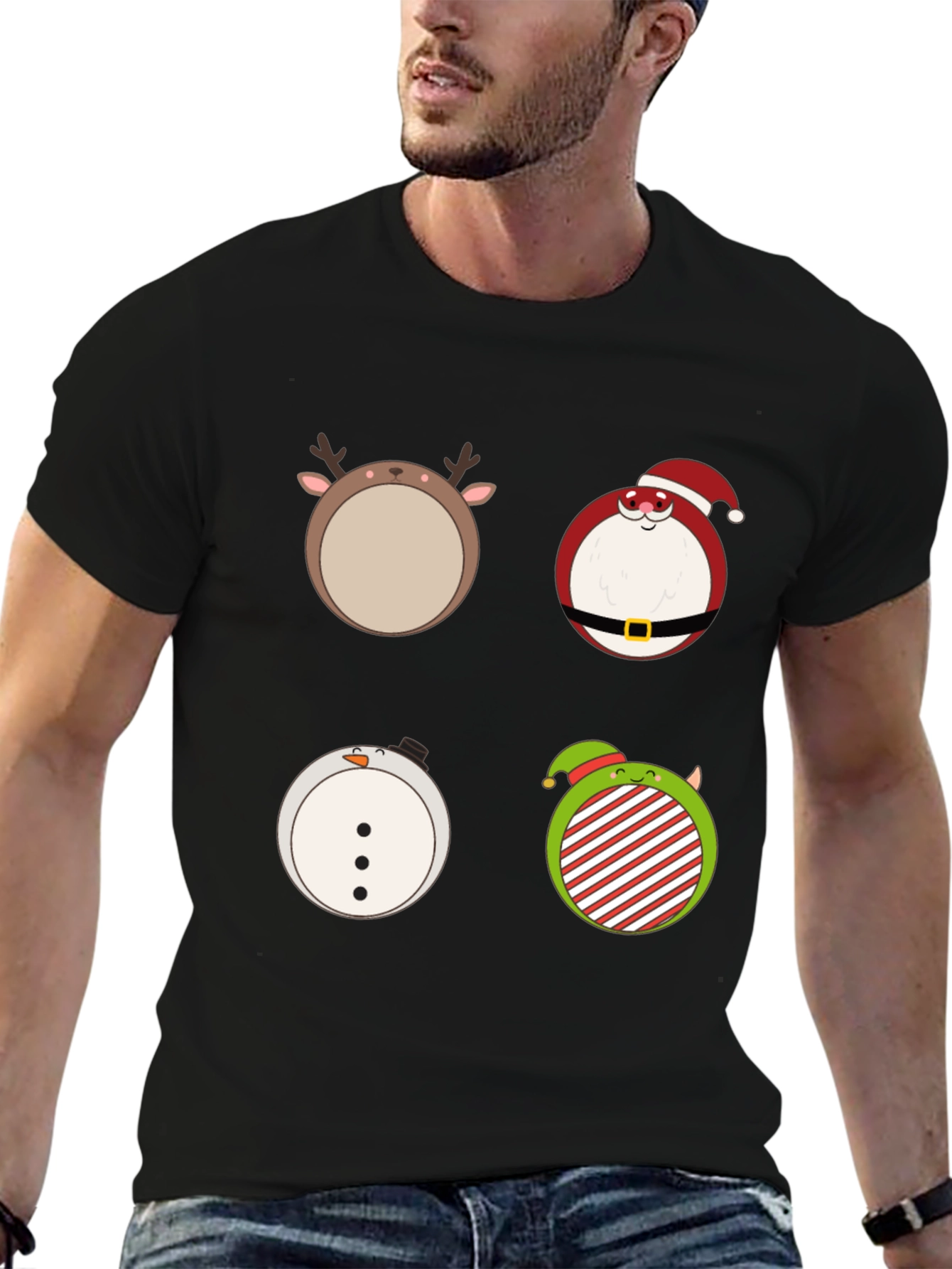 Camiseta Navideña con Adorables Dibujos