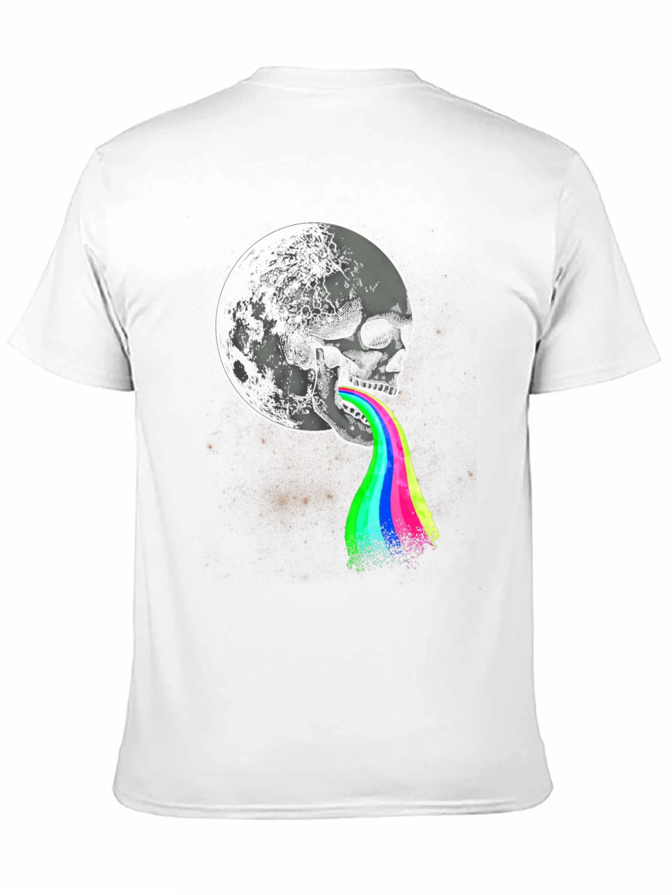 Camiseta Hombre Calavera Luna Psicodélica