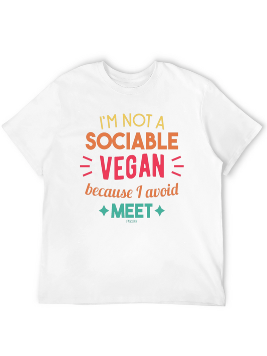 Camiseta Vegana Antisocial para Hombre