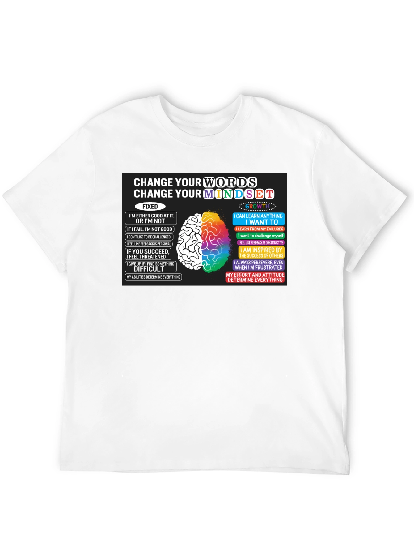 Camiseta Negra Cambia Tu Mentalidad