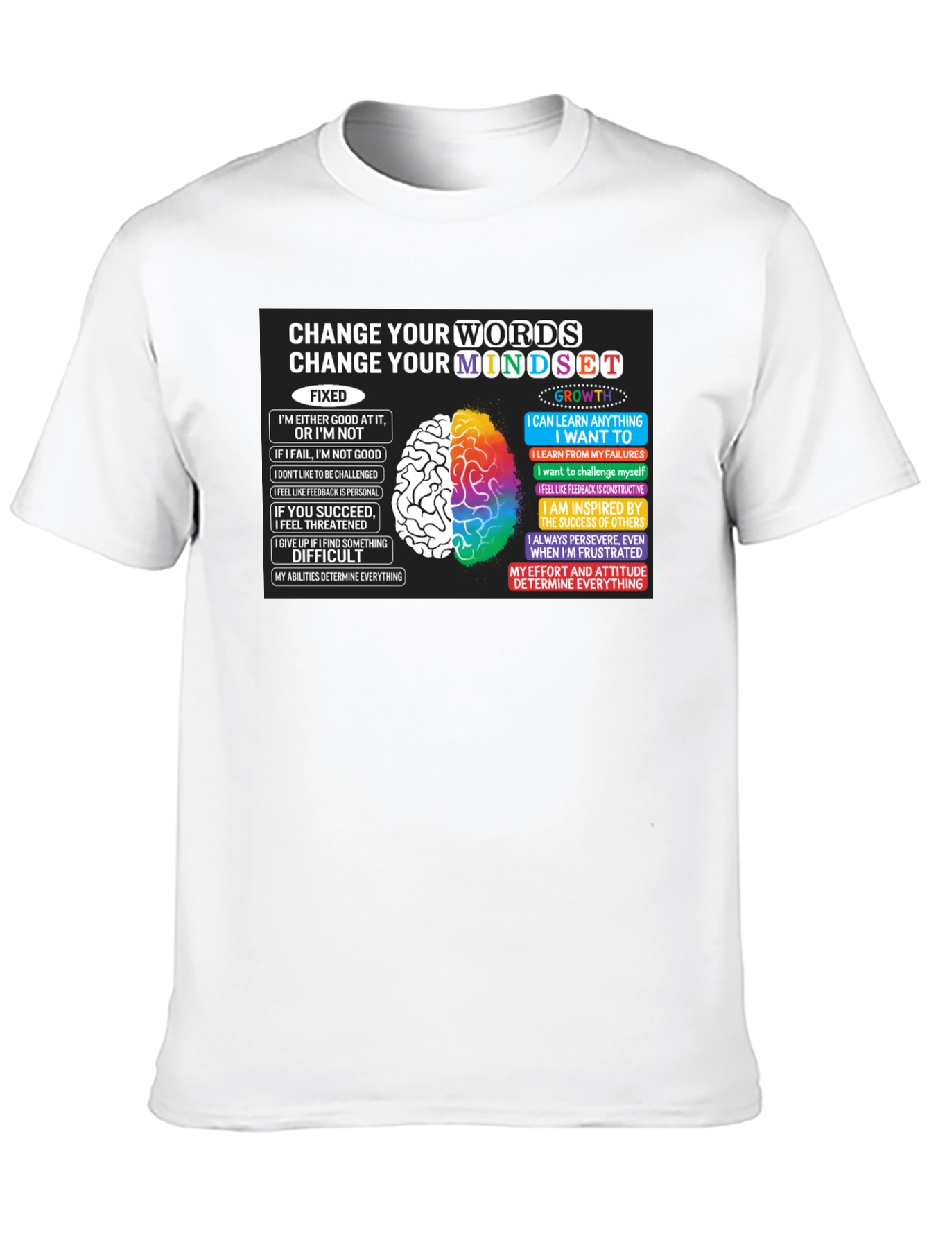 Camiseta Negra Cambia Tu Mentalidad