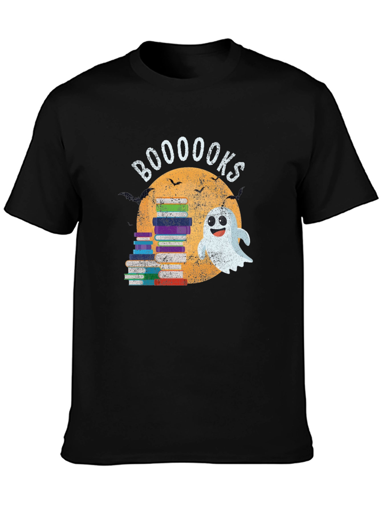 Camiseta Negra Booooks Halloween