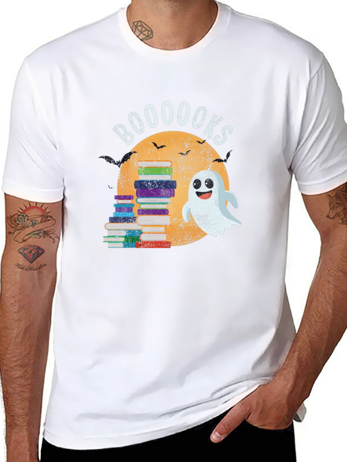 Camiseta Negra Booooks Halloween