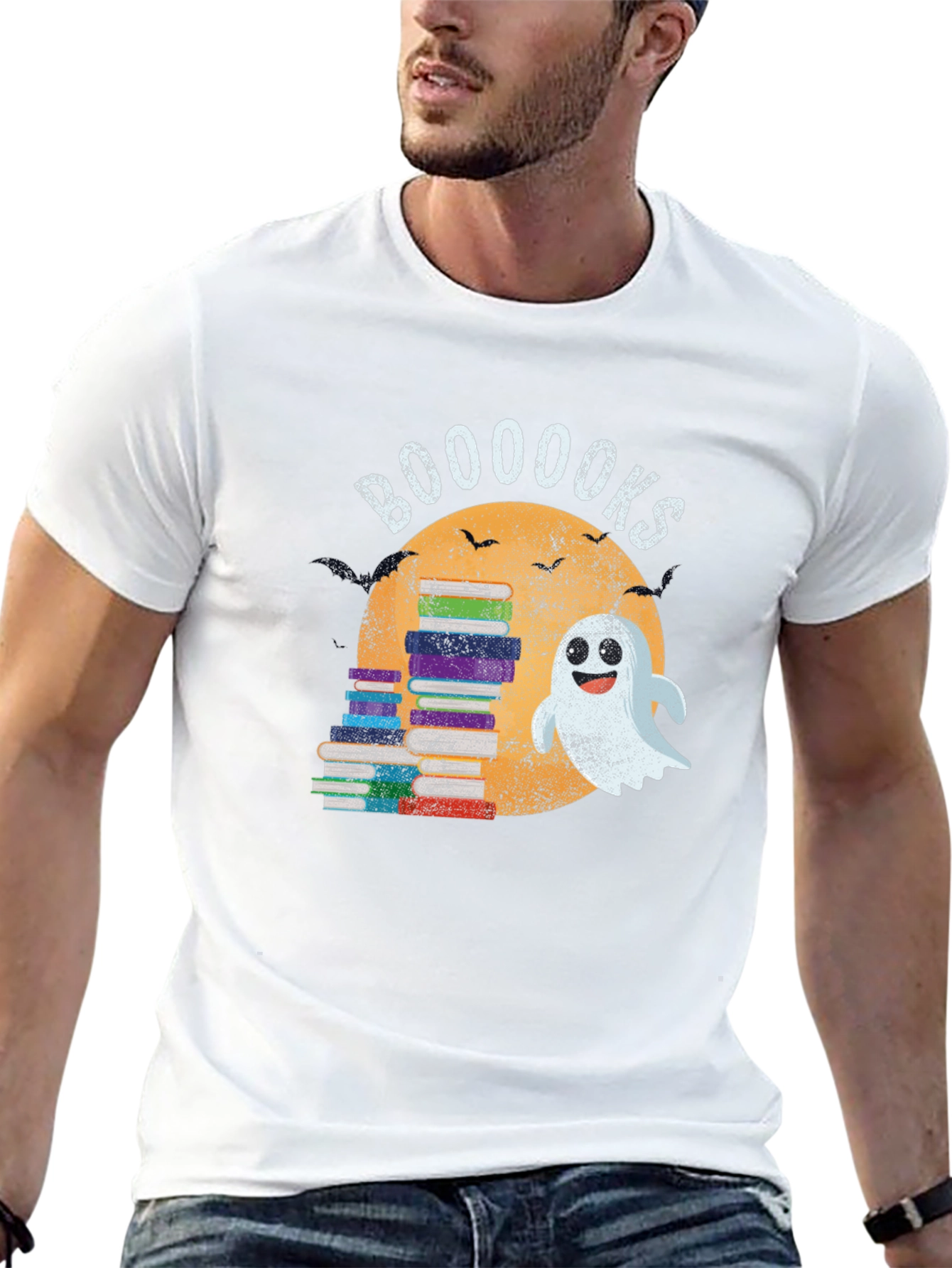 Camiseta Negra Booooks Halloween