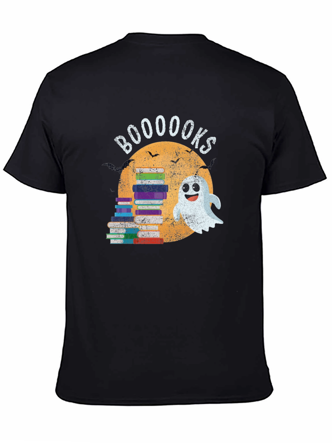 Camiseta Negra Booooks Halloween