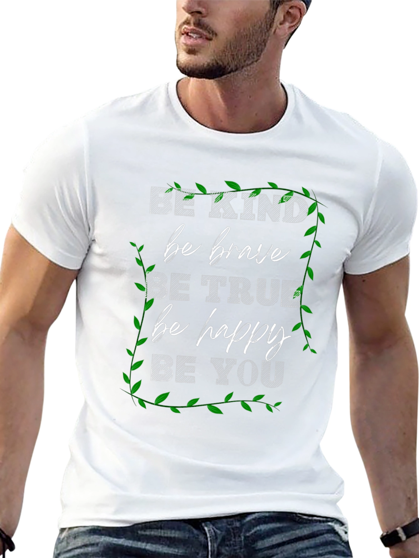 Camiseta Negra Motivacional Be Kind para Hombre