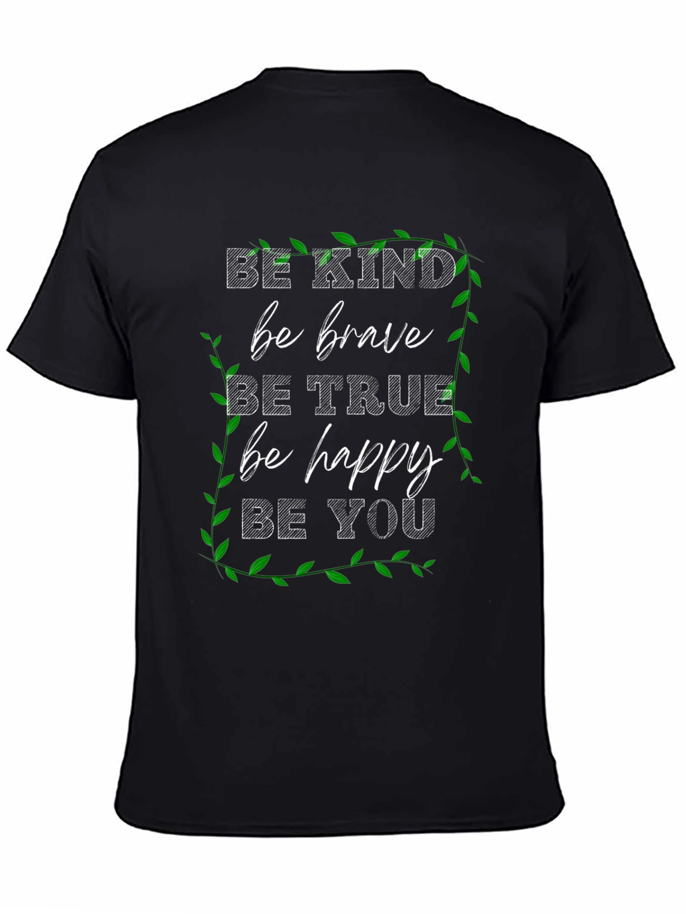 Camiseta Negra Motivacional Be Kind para Hombre