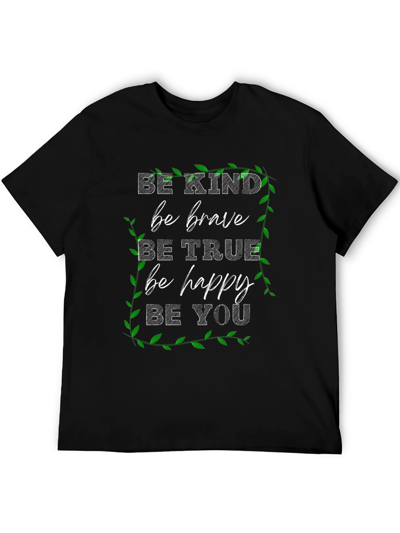 Camiseta Negra Motivacional Be Kind para Hombre