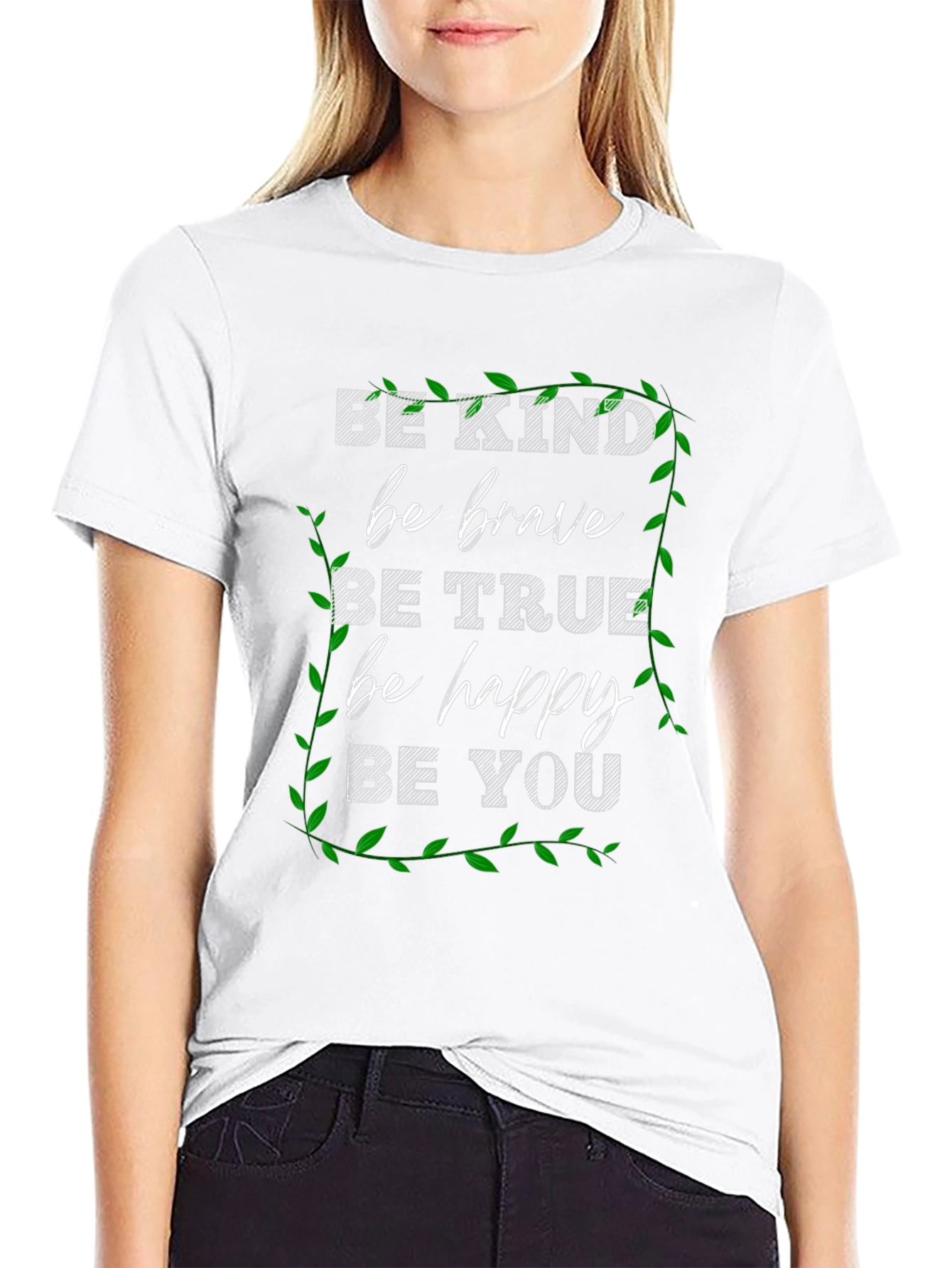 Camiseta Negra Motivacional Be Kind para Hombre