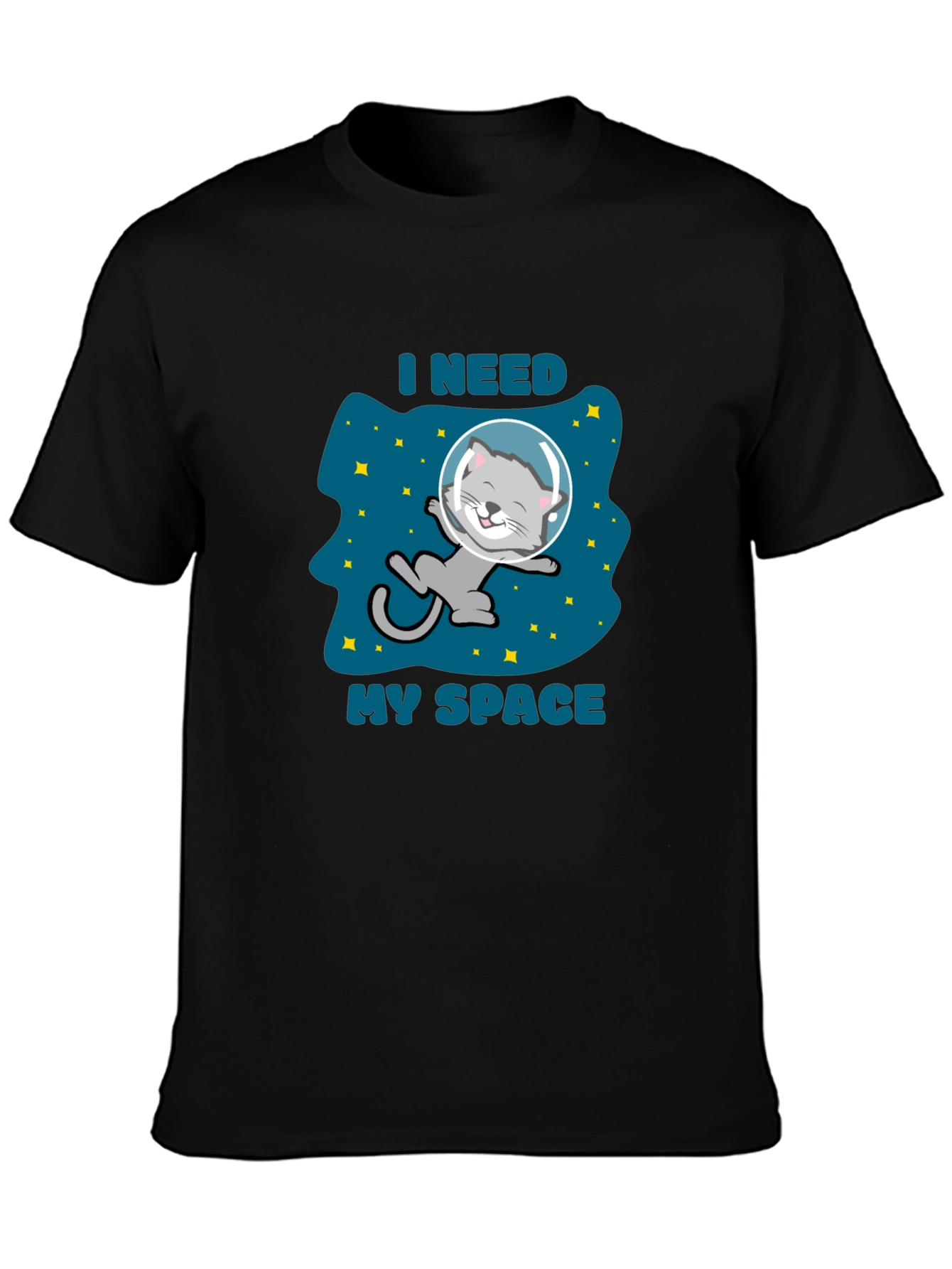 Camiseta Necesito Mi Espacio Gato Astronauta