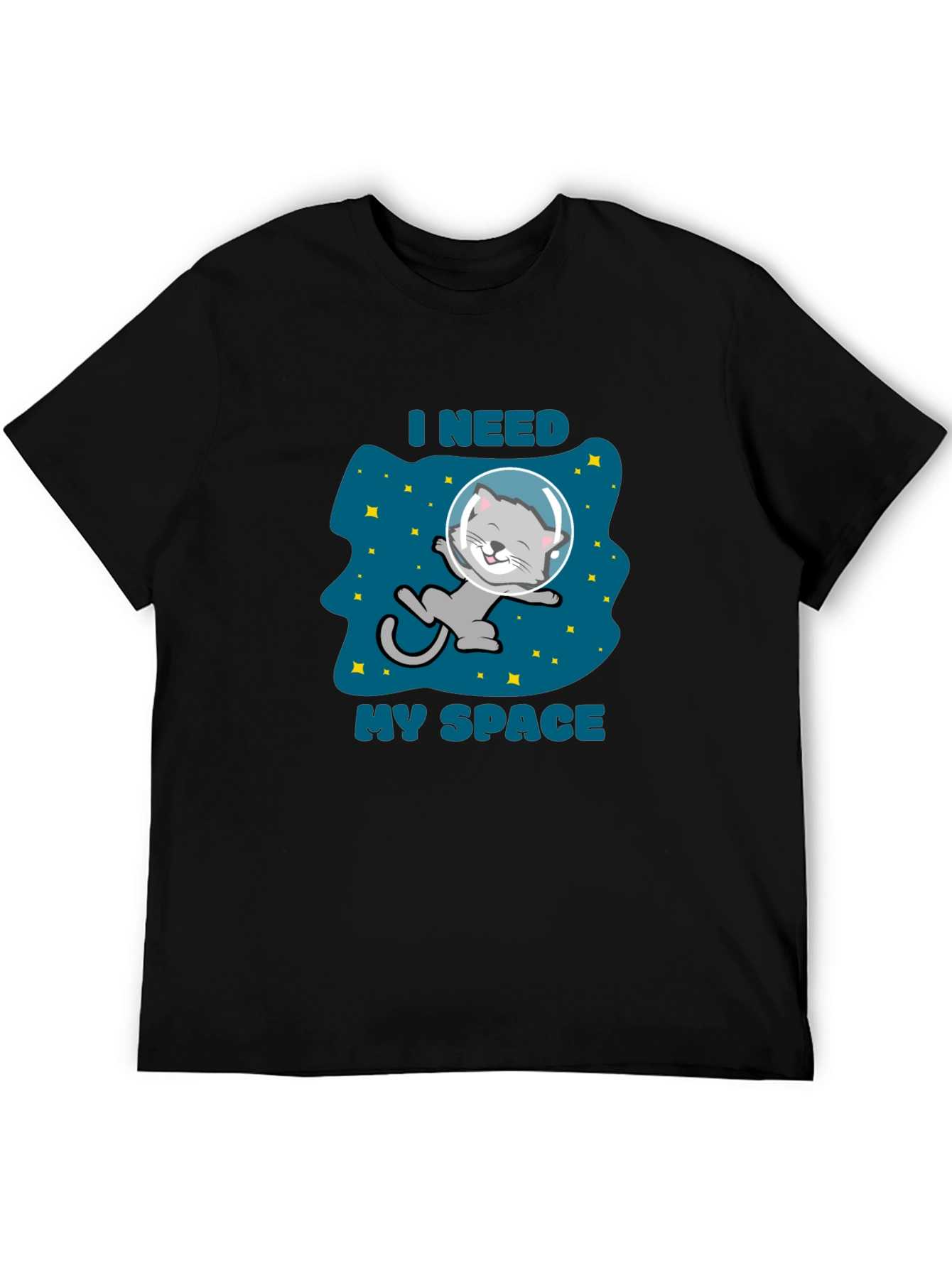 Camiseta Necesito Mi Espacio Gato Astronauta