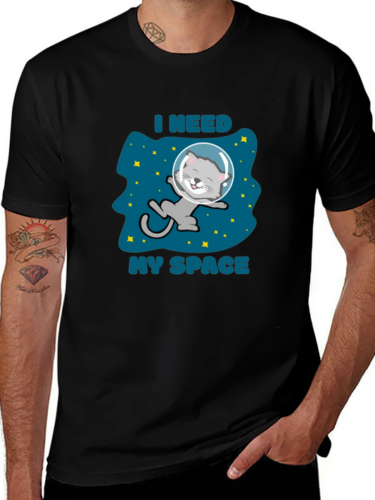 Camiseta Necesito Mi Espacio Gato Astronauta