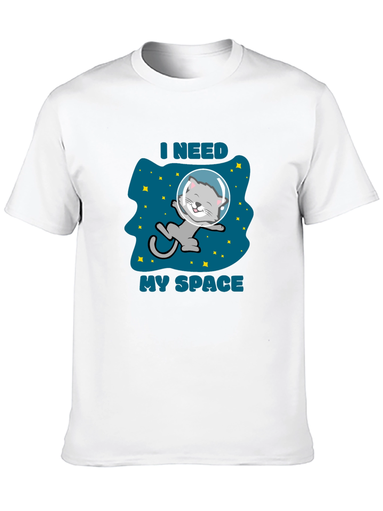 Camiseta Necesito Mi Espacio Gato Astronauta