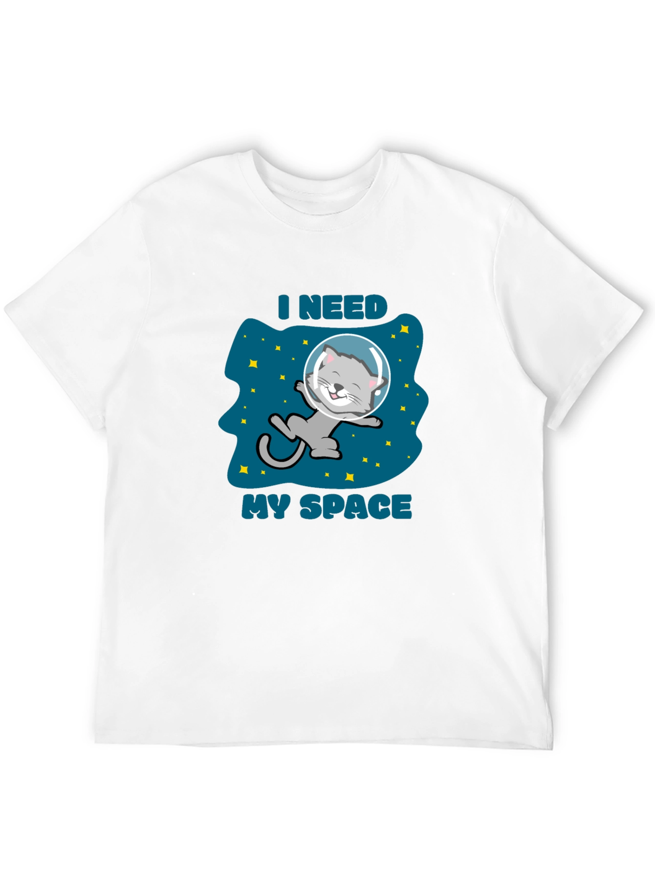 Camiseta Necesito Mi Espacio Gato Astronauta