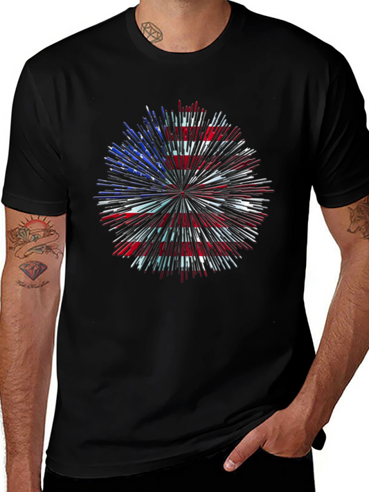 Camiseta Patriótica Fuegos Artificiales USA