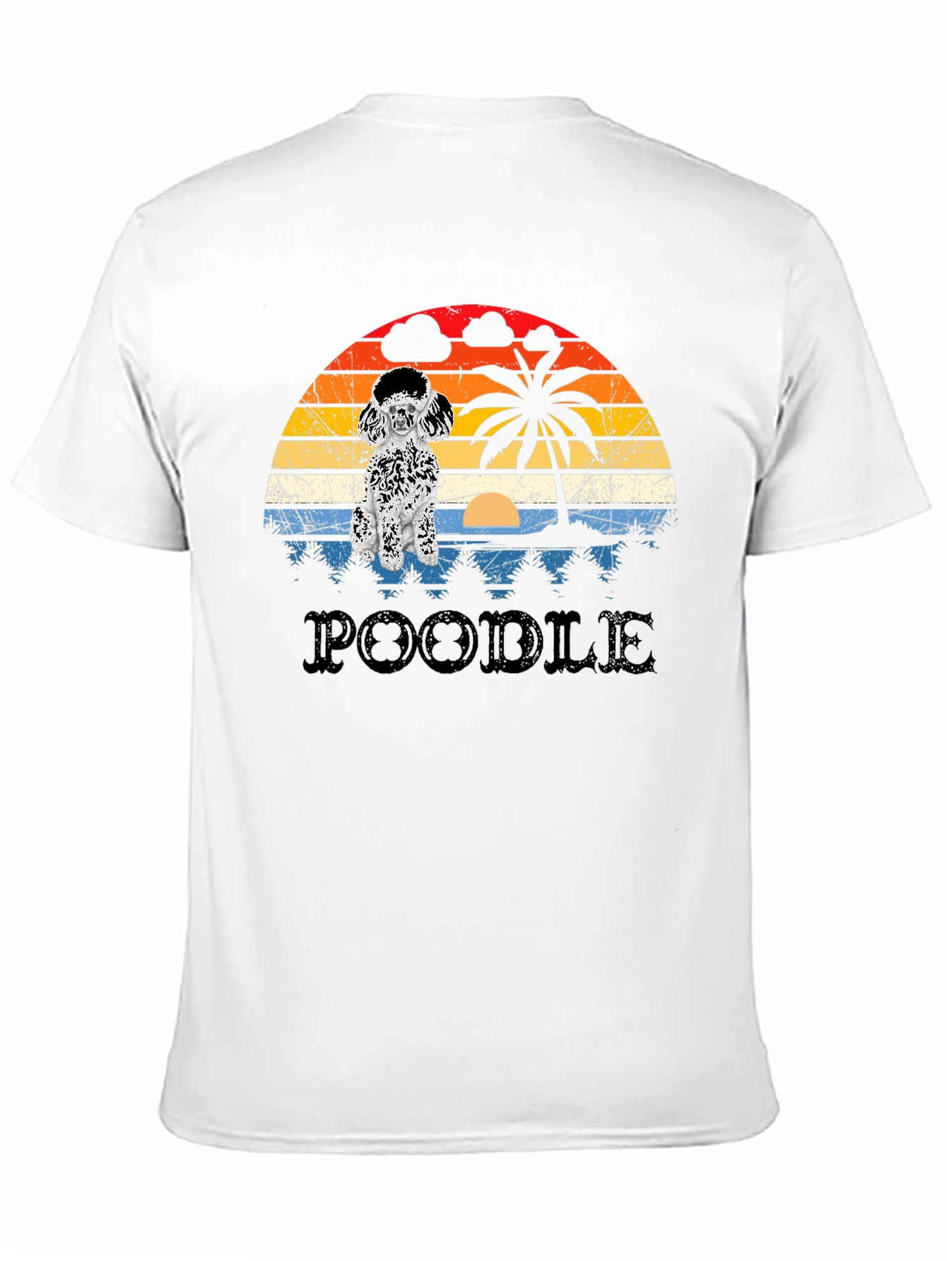 Poodle Sunset Graphic T-Shirt