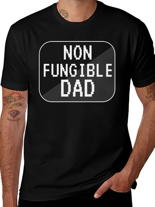 Camiseta Negra Non Fungible Dad para Papás Modernos