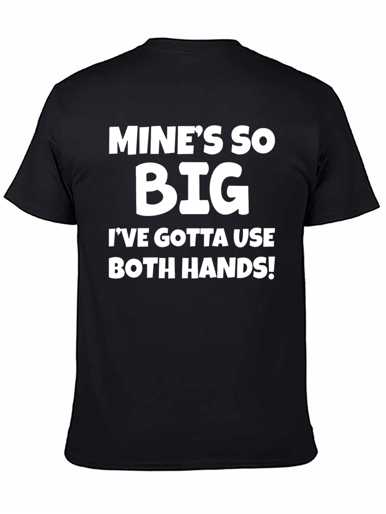 Camiseta Negra: Mines So Big Humor Adulto