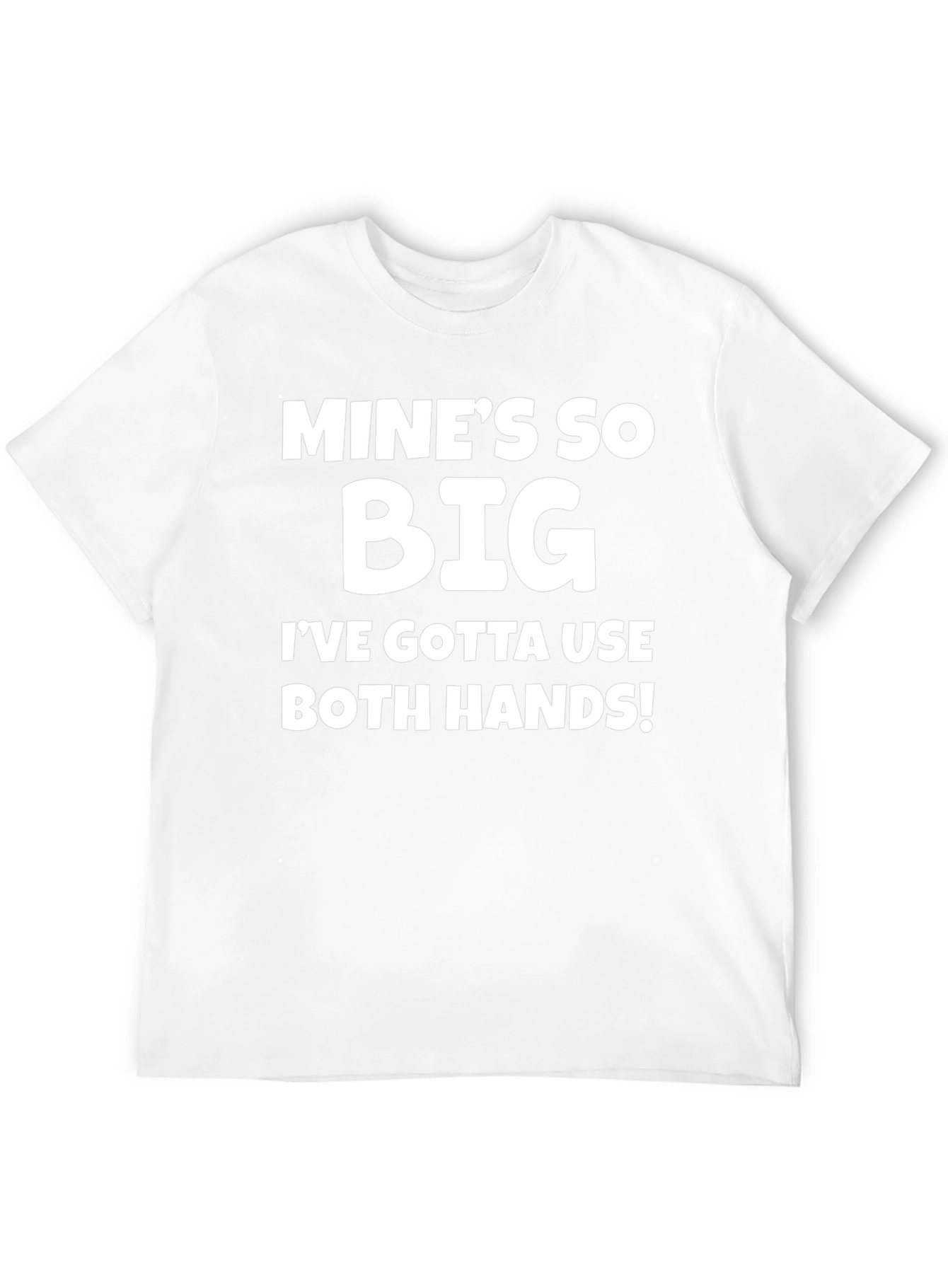 Camiseta Negra: Mines So Big Humor Adulto