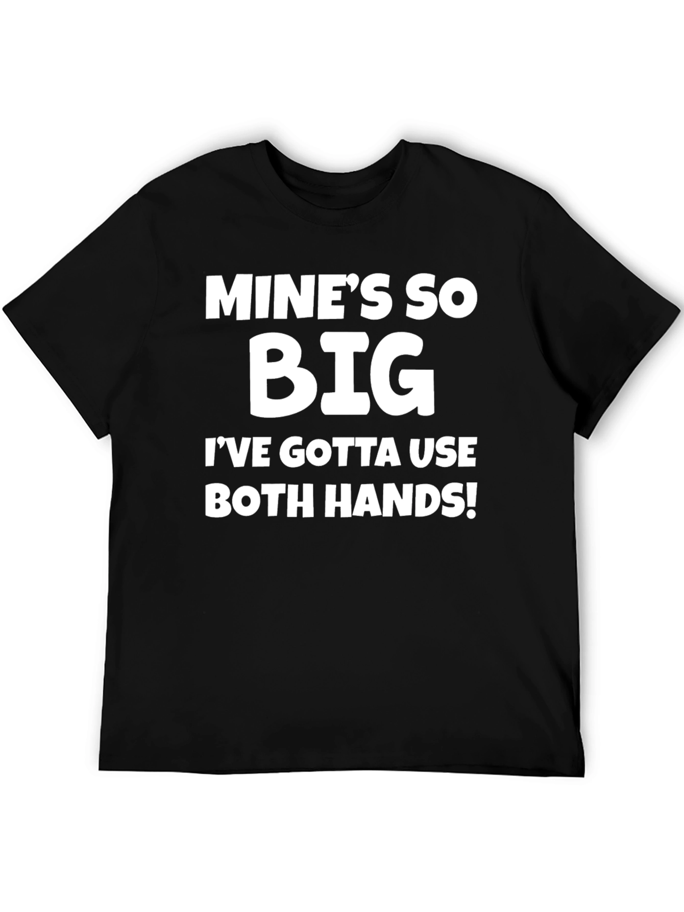 Camiseta Negra: Mines So Big Humor Adulto