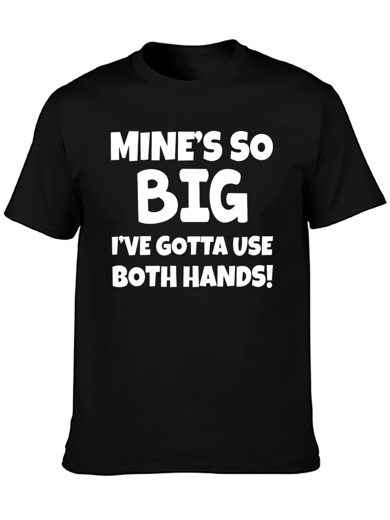 Camiseta Negra: Mines So Big Humor Adulto