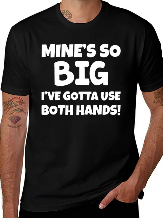 Camiseta Negra: Mines So Big Humor Adulto