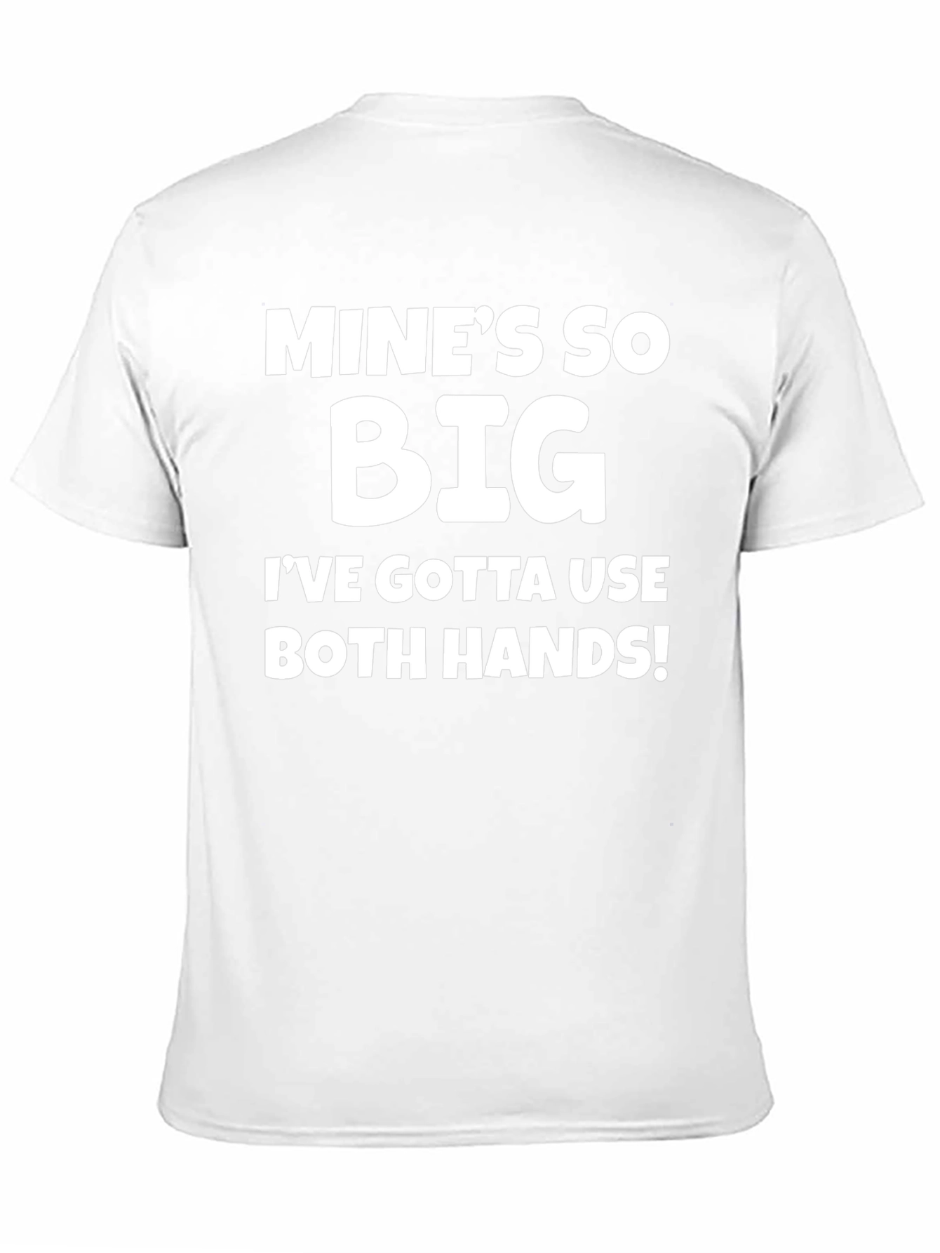 Camiseta Negra: Mines So Big Humor Adulto